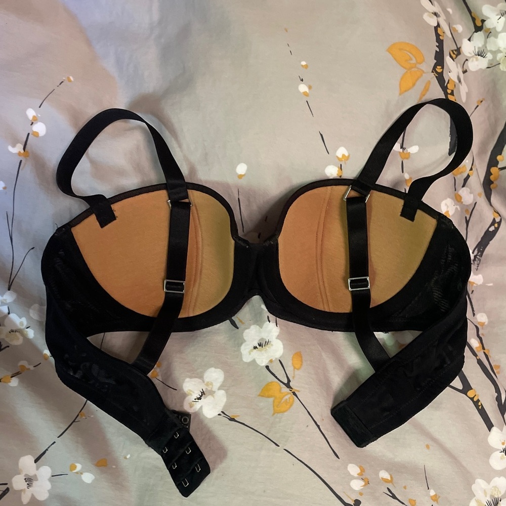 NWOT sexy balconette Black Lace Underwire Bra 32D - Picture 3 of 6